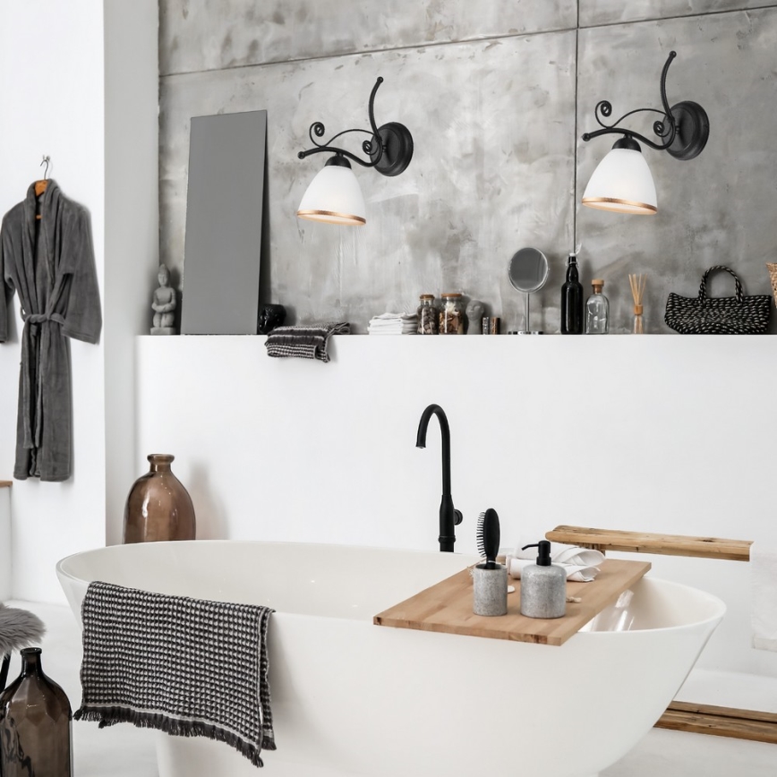 Wall lamp RETRO II 1xE27/60W/230V black matte