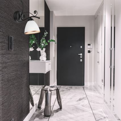 Wall lamp RETRO II 1xE27/60W/230V black matte