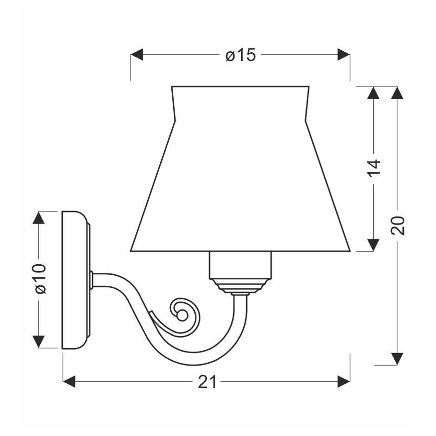 Wall lamp ROSSINI 1xE27/40W/230V