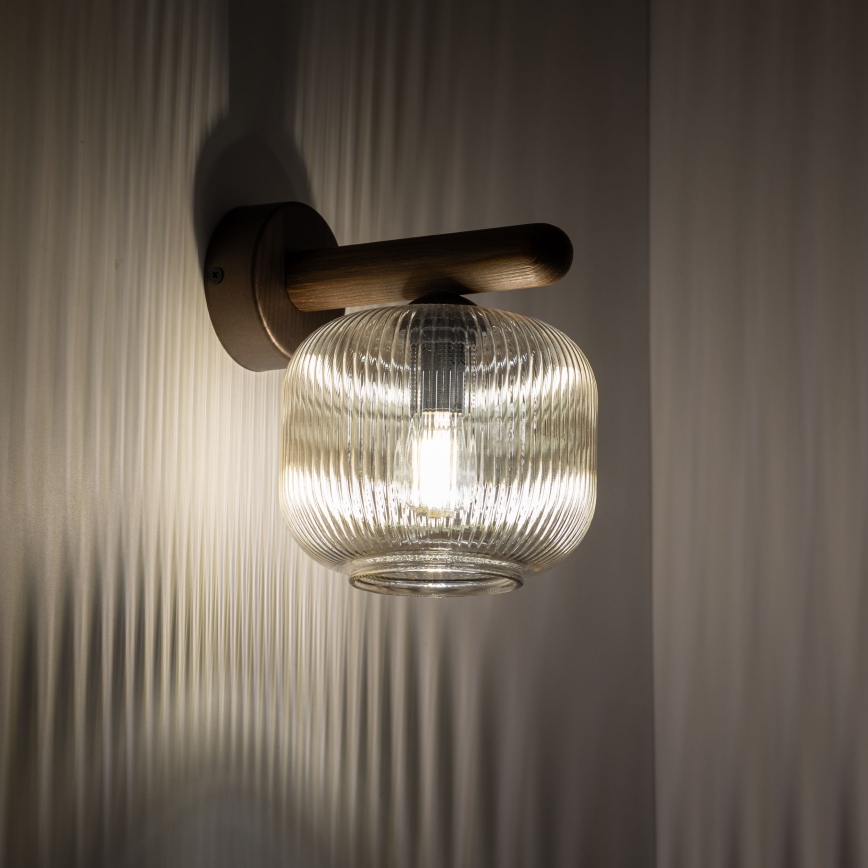 Wall lamp SALVIA 1xE14/10W/230V brown/smoky brown