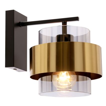 Wall lamp SPIEGA 1xE27/60W/230V gold/black