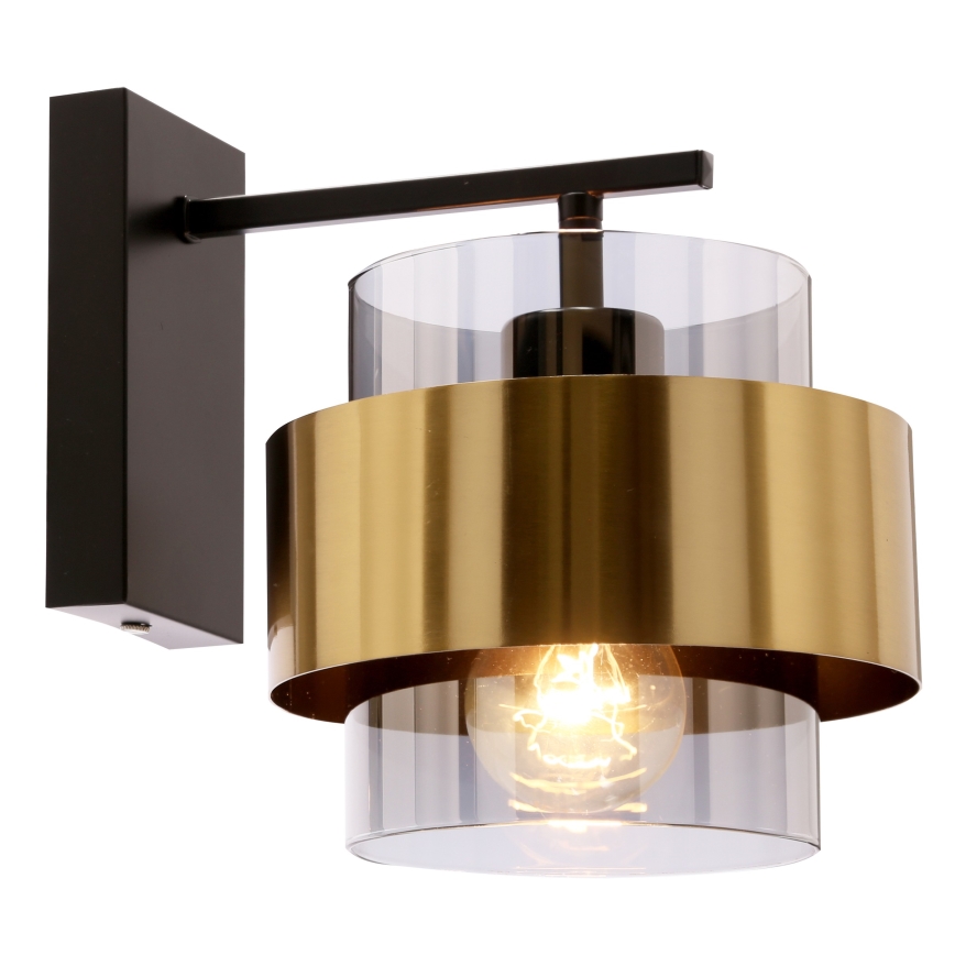 Wall lamp SPIEGA 1xE27/60W/230V gold/black