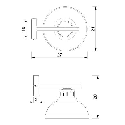 Wall lamp SVEN 1xE27/15W/230V beige