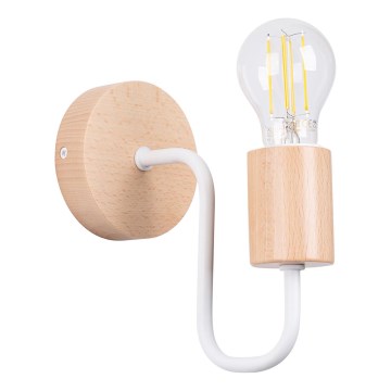 Wall lamp TIMBO 1xE27/15W/230V white/beige/beech