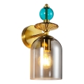 Wall lamp TROPEA 1xE27/15W/230V gold/blue/smoky beige/gray