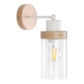 Wall lamp WOODNEST 1xE27/15W/230V pine/cream