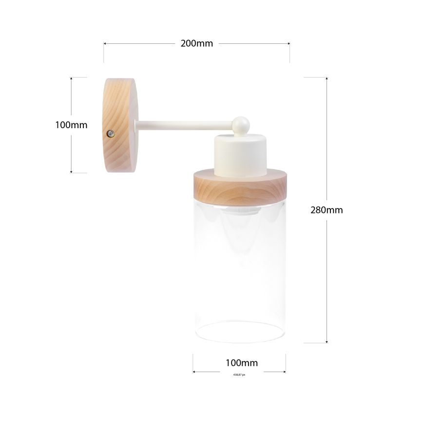 Wall lamp WOODNEST 1xE27/15W/230V pine/cream
