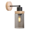 Wall lamp WOODNEST 1xE27/15W/230V pine/smoky black
