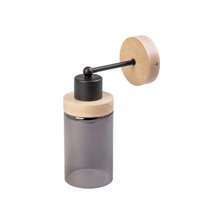Wall lamp WOODNEST 1xE27/15W/230V pine/smoky black