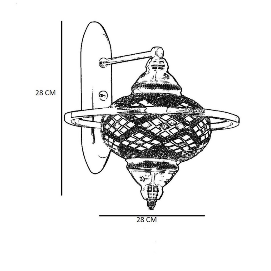 Wall lamp YENI 1xE27/40W/230V bronze