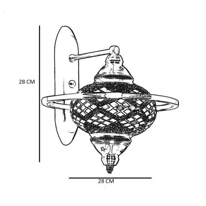 Wall Lamp YENI 1xE27/40W/230V bronze
