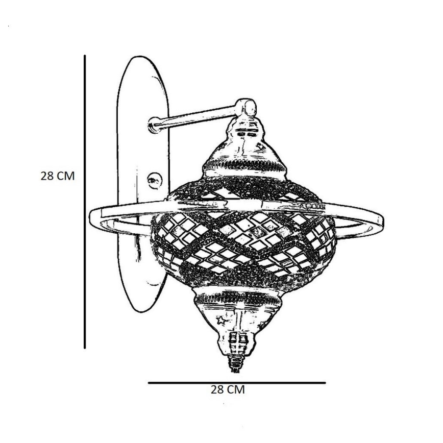 Wall Lamp YENI 1xE27/40W/230V bronze
