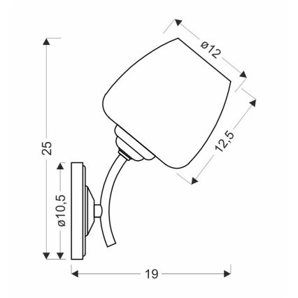 Wall lamp ZINA 1xE27/40W/230V