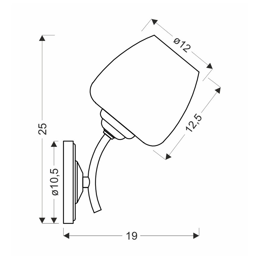 Wall lamp ZINA 1xE27/40W/230V