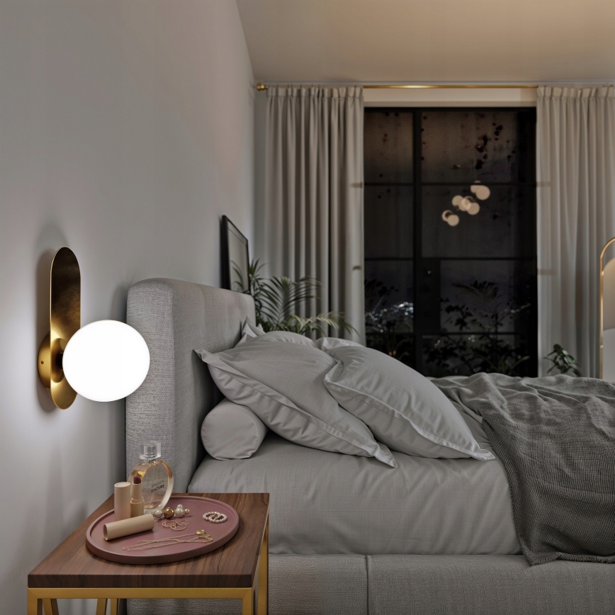 Wall light 1xE27/40W/230V gold/white