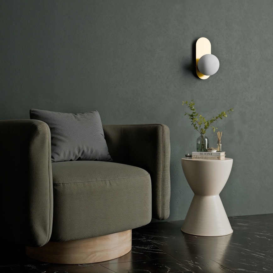 Wall light 1xE27/40W/230V gold/white