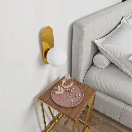 Wall light 1xE27/40W/230V gold/white