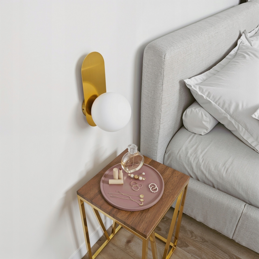 Wall light 1xE27/40W/230V gold/white