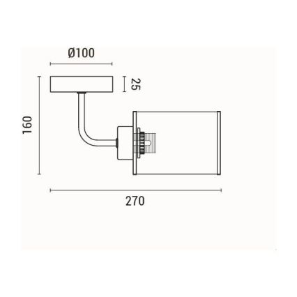 Wall light 1xE27/60W/230V