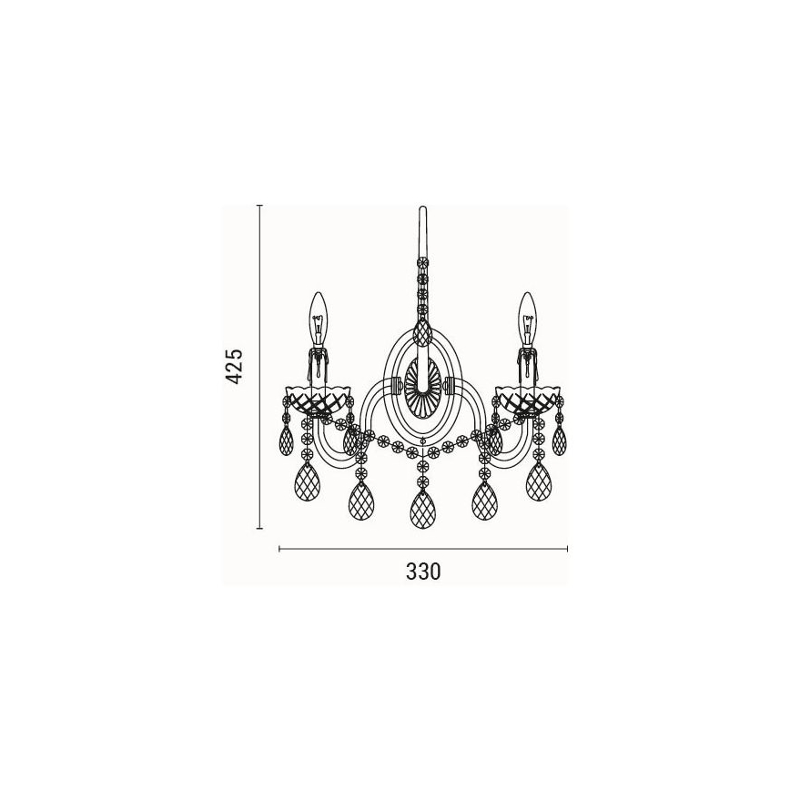 Wall light 2xE14/15W/230V