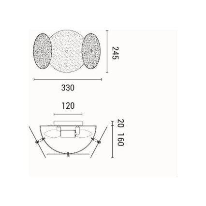 Wall light 2xE14/40W/230V
