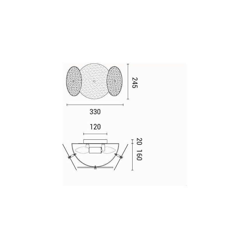 Wall light 2xE14/40W/230V