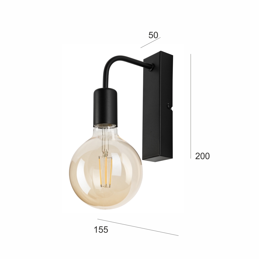 Wall light ASTRID 1xE27/60W/230V matte black