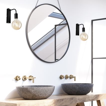 Wall light ASTRID 1xE27/60W/230V shiny black