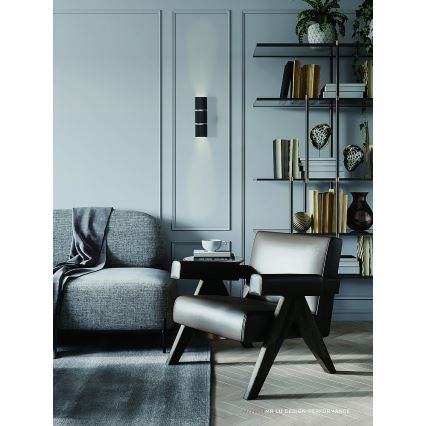 Wall light BAMBOO 2xGU10/10W/230V black