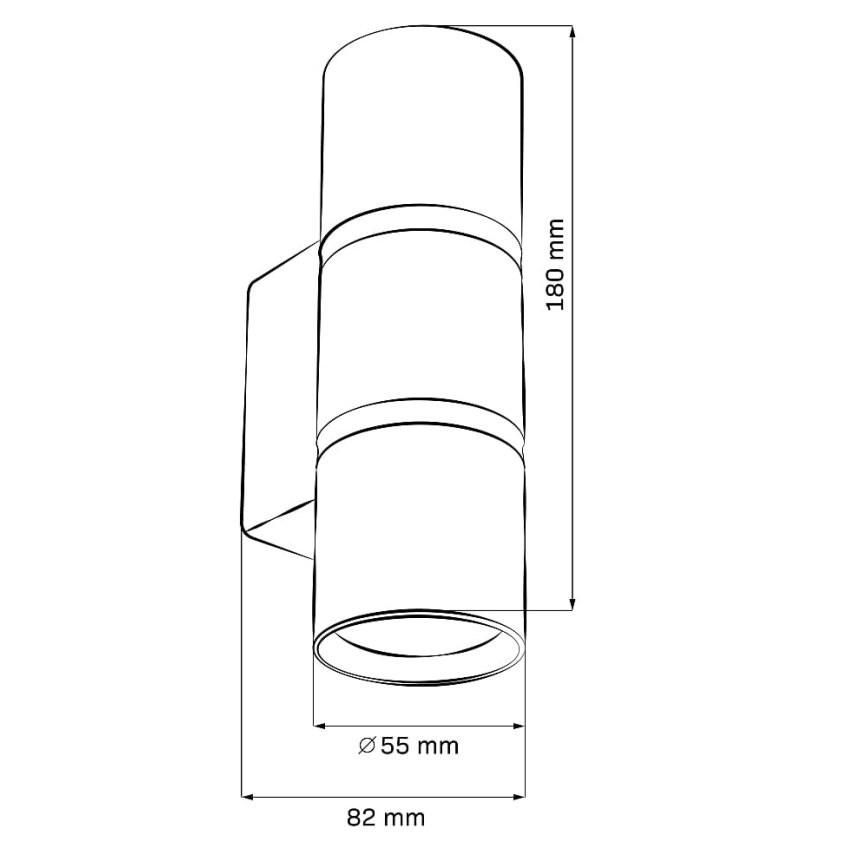 Wall light BAMBOO 2xGU10/10W/230V black