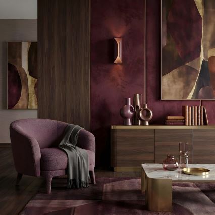 Wall light BARBOS 2xG9/8W/230V burgundy