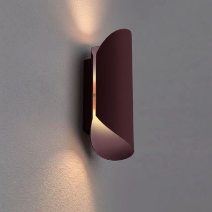Wall light BARBOS 2xG9/8W/230V burgundy