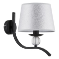Wall light BARNI 1xE14/10W/230V black/silver