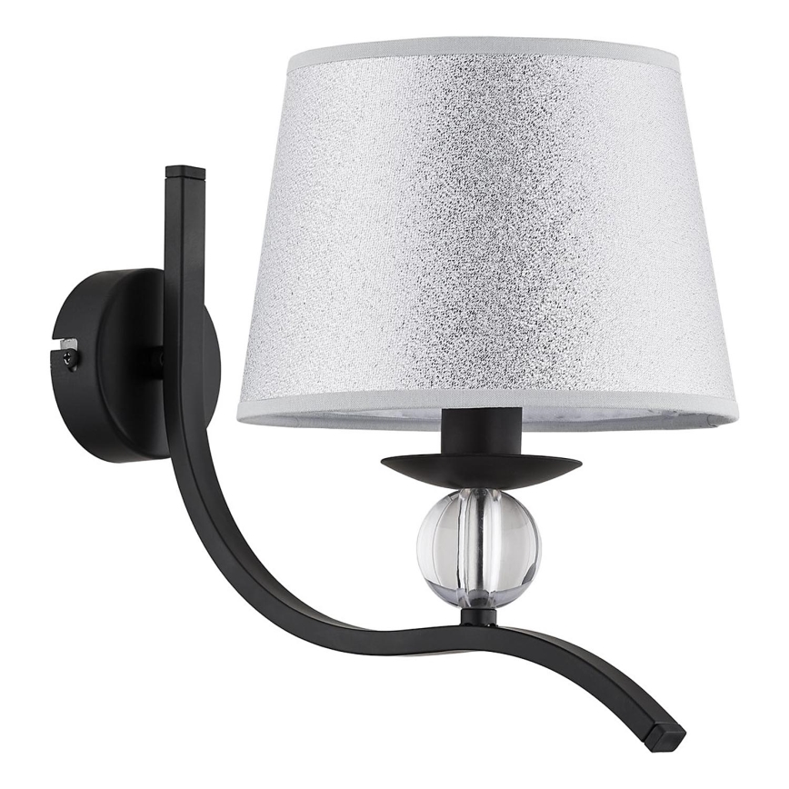Wall light BARNI 1xE14/10W/230V black/silver