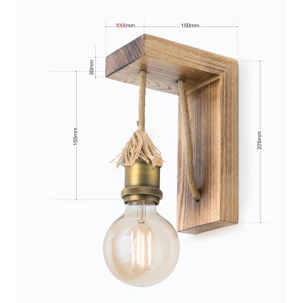 Wall light BASSENA 1xE27/60W/230V