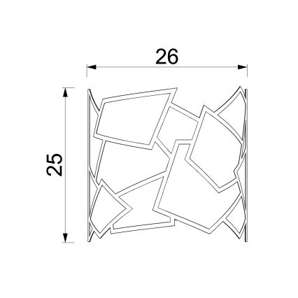 Wall light CAMO 1xE27/15W/230V black