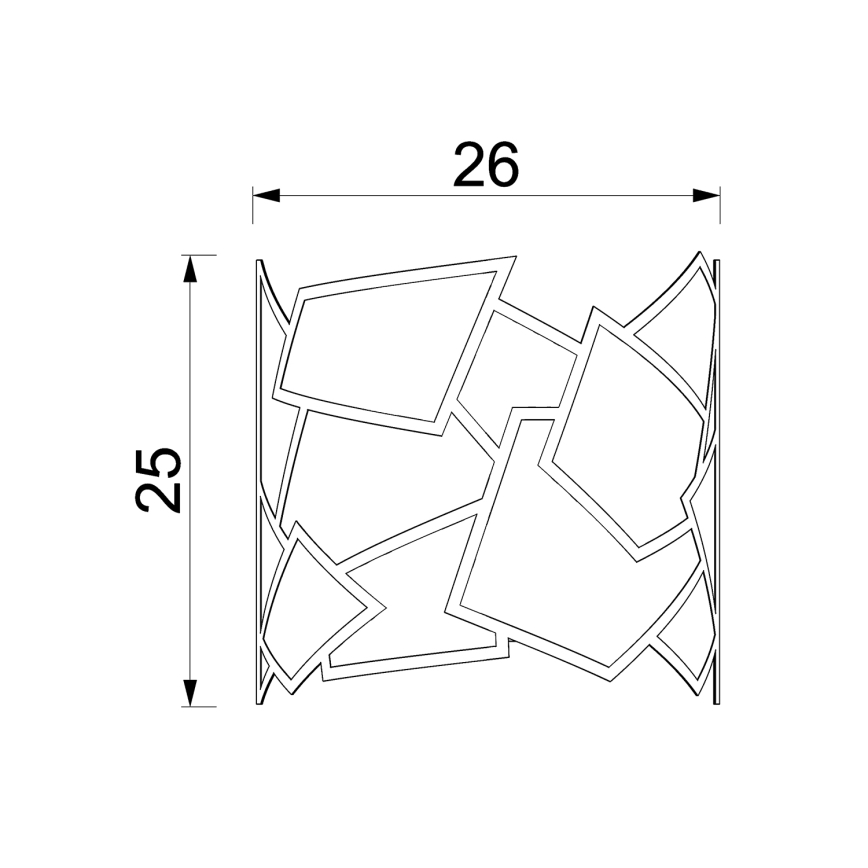 Wall light CAMO 1xE27/15W/230V black