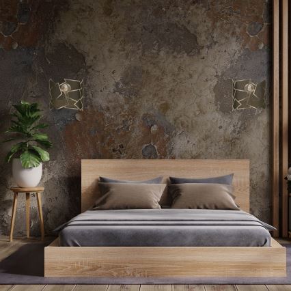 Wall light CAMO 1xE27/15W/230V gold