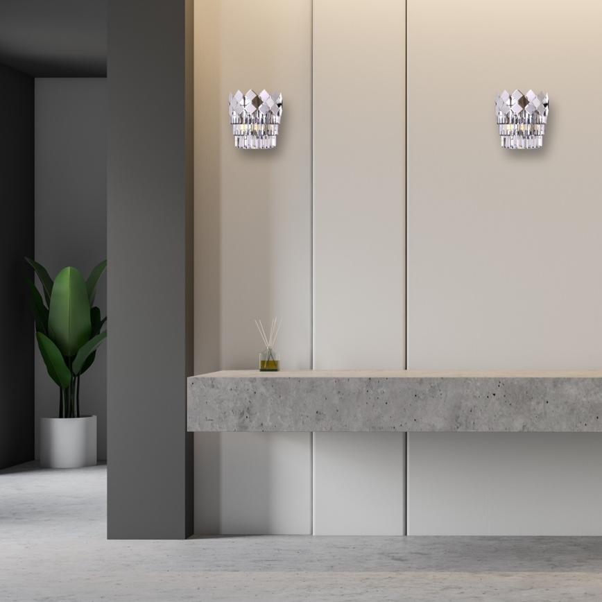 Wall light CARISMA 2xE14/40W/230V shiny chrome