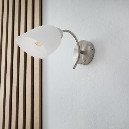 Wall light DONNA 1xE27/60W/230V nickel