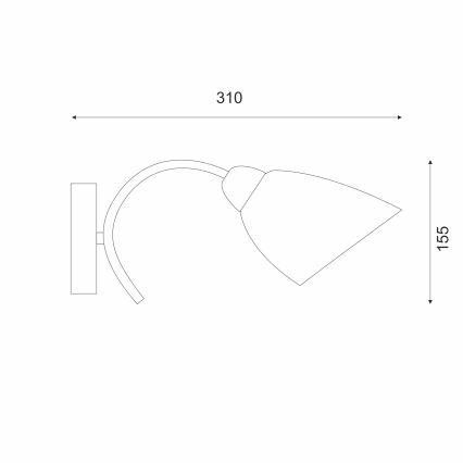 Wall light DONNA 1xE27/60W/230V nickel