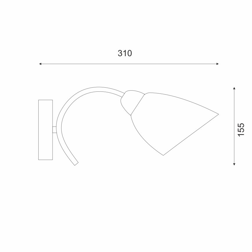 Wall light DONNA 1xE27/60W/230V patina