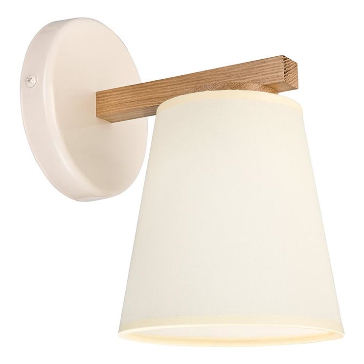 Wall light ELLIE 1xE27/15W/230V creamy/oak