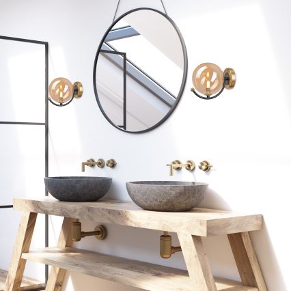 Wall light GEORGIA 1xE14/5W/230V gold/smoky beige