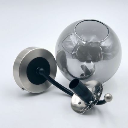 Wall light GEORGIA 1xE14/5W/230V matte chrome/smoky