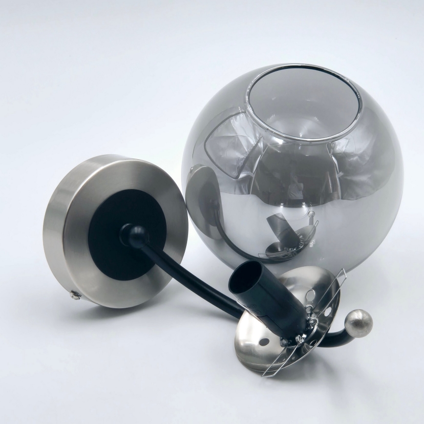 Wall light GEORGIA 1xE14/5W/230V matte chrome/smoky
