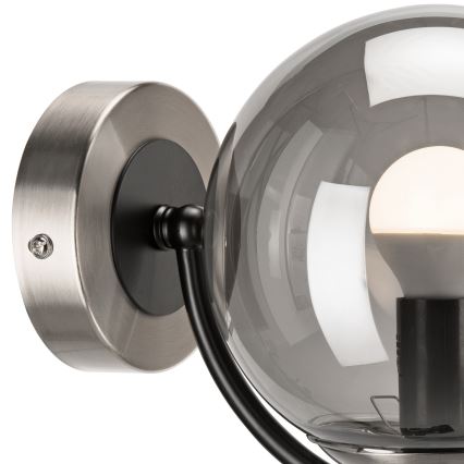 Wall light GEORGIA 1xE14/5W/230V matte chrome/smoky