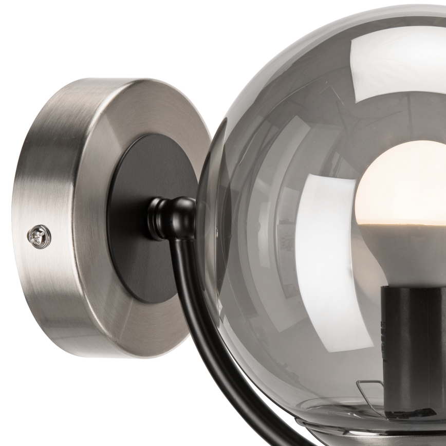Wall light GEORGIA 1xE14/5W/230V matte chrome/smoky