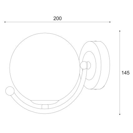 Wall light GEORGIA 1xE14/5W/230V matte chrome/smoky