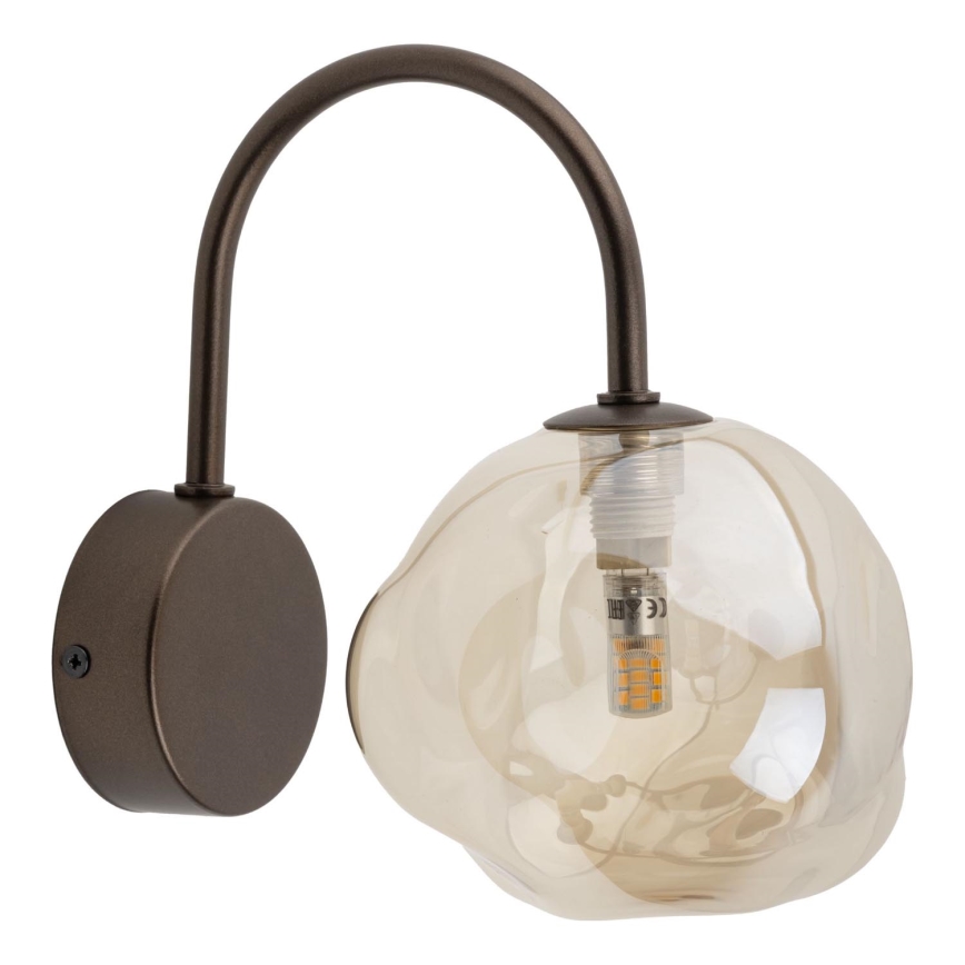 Wall light LAVA 1xG9/8W/230V bronze/smoked beige